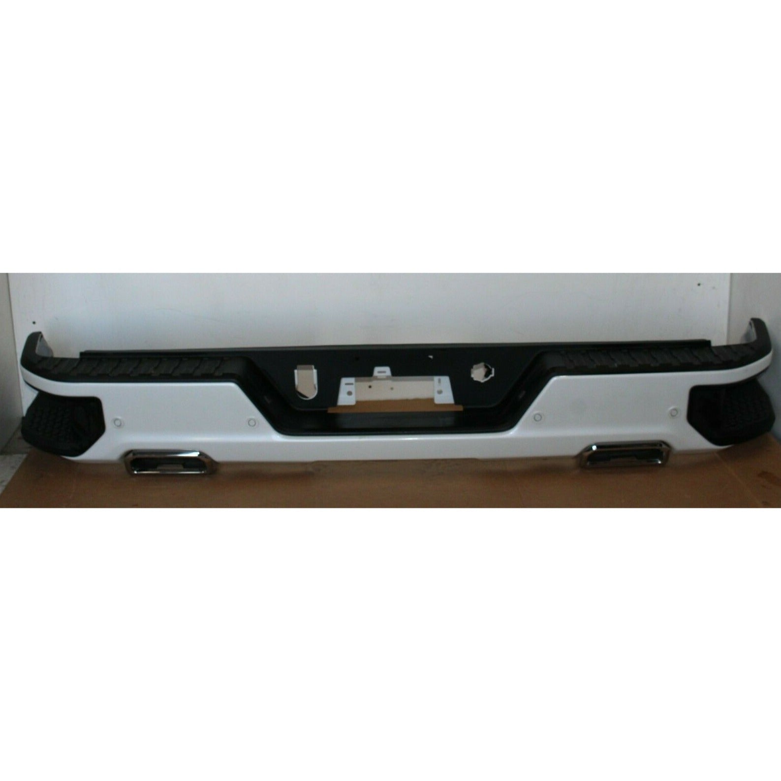 2019-2026 GMC Sierra Chevy Silverado 1500 Rear Bumper W/SENS OEM Summit White