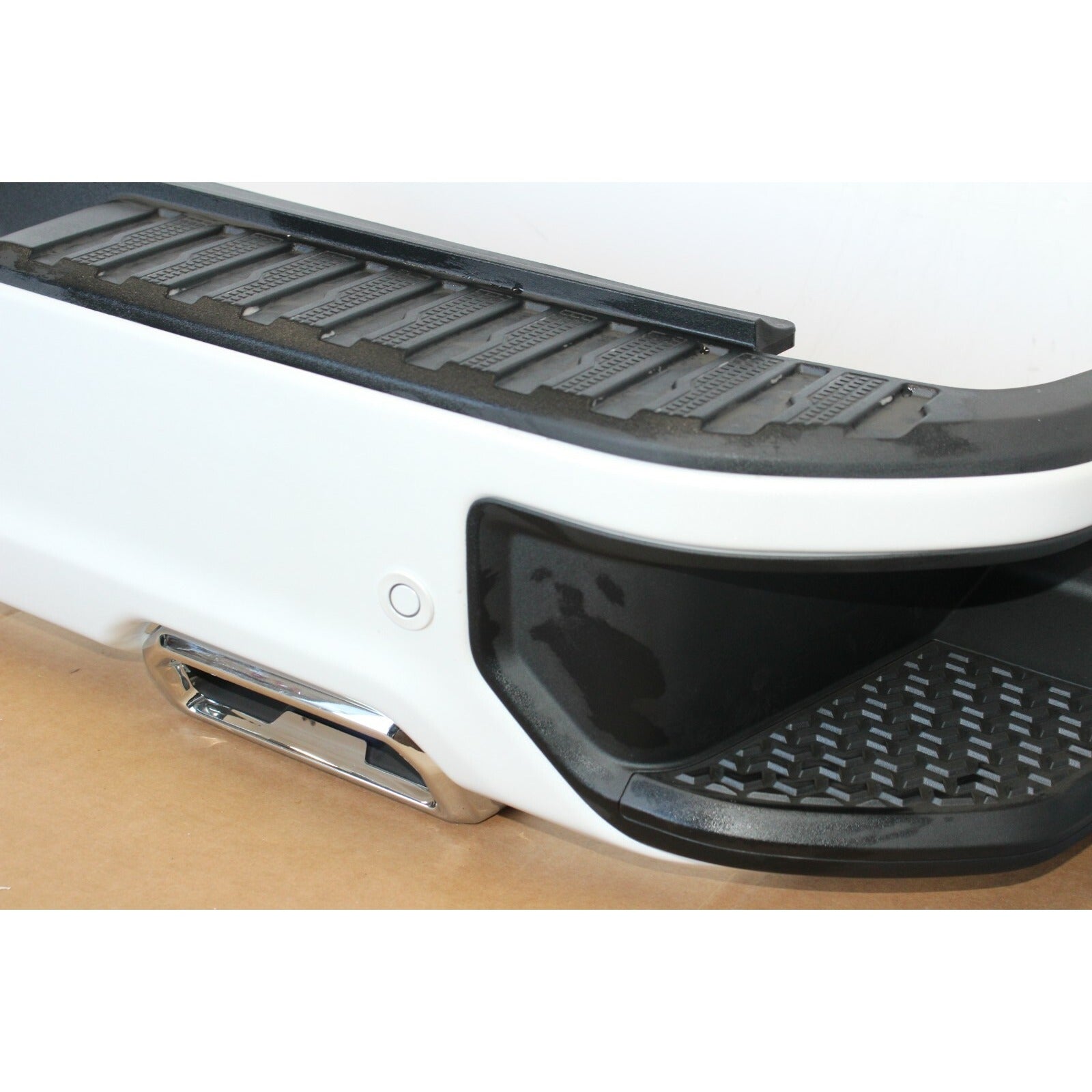 2019-2026 GMC Sierra Chevy Silverado 1500 Rear Bumper W/SENS OEM Summit White