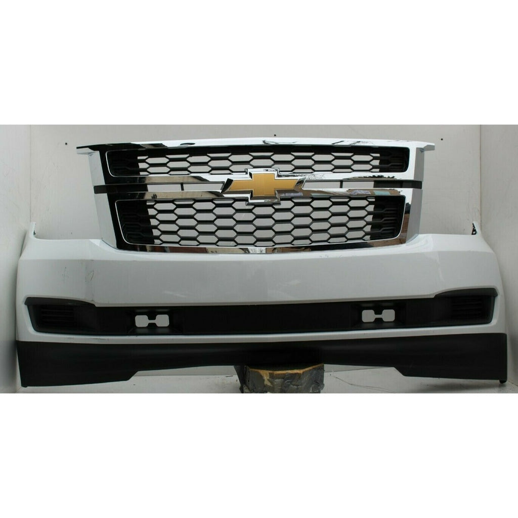 2015-2020 Chevy Tahoe Suburban Front Bumper ASM W/Tow Summit White OEM F11